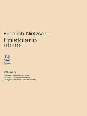 cover image of Epistolario 1885-1889